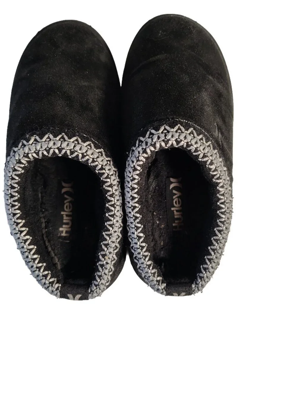 Girl's Black Size 1 Gently Used Suede Hurley Branded Slip-On Shoes